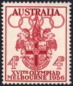 Australia: SC#288 4d  Melbourne Summer Olympic Games (1956) MNH