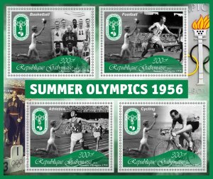 Stamps.Olympic Games 1956  1+1 sheets  perforated 2023 year Gabon