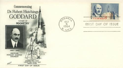 1964 Dr Robert Goddard Rocketry (Scott C69) FleetwoodFDC