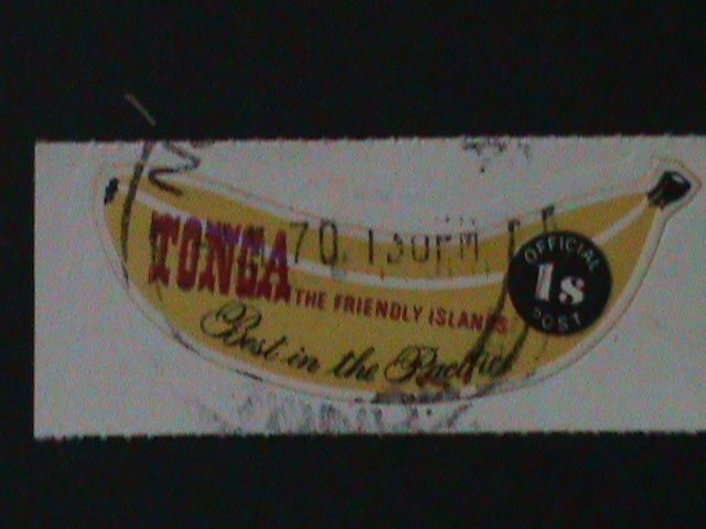 ​TONGA-SC# 222-LOVELY BEAUTIFUL BANANA SHAPE CUT STAMP CTO VF-HARD TO FIND