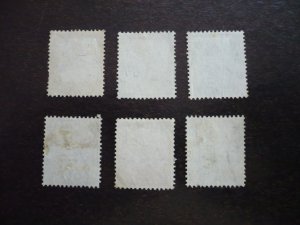 Stamps - Burma - Scott# 1-5,10 - Used Part Set of 6 Stamps