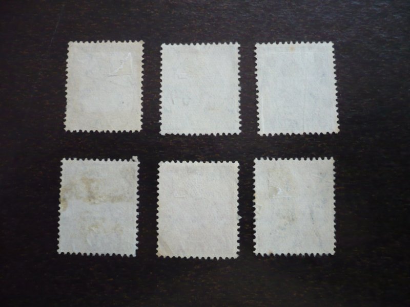 Stamps - Burma - Scott# 1-5,10 - Used Part Set of 6 Stamps