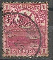 CAPE OF GOODHOPE, 1900, used 1p, Table Mountain, Scott 62