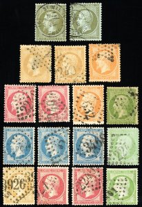 France Stamps # 22//8 Used F Lot Of 17