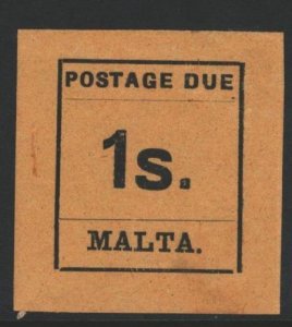 Malta Sc#J9 MH - some toning on reverse