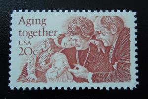 1982 20c Aging Together Scott 2011 MNH
