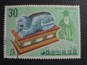 ​KOREA-1974 SC# 886 EU-CROUCHING TIGER-USED TO STOP ORCHESTRA -USED-STAMP VF