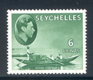 Seychelles 6c Greyish Green SG137a Mounted Mint