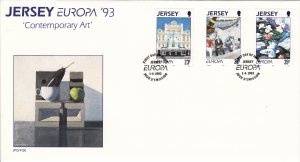 Jersey 1993 contempary Art set on FDC