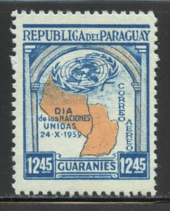 Paraguay Scott C261 Unused LHOG - 1959 United Nations Day - SCV $0.50