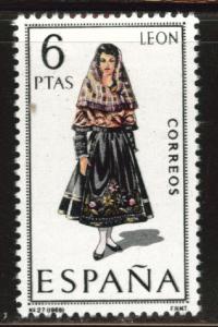 SPAIN Scott 1418 MNH** Leon regional costume 1969