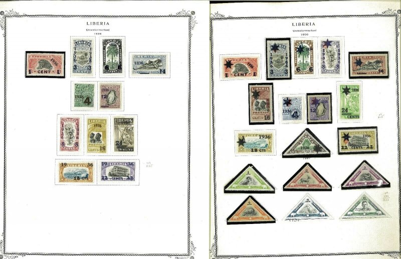 Liberia 1860-1974 M & U on Scott Specialty Pages.