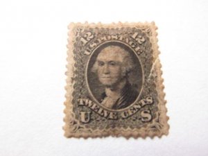 US Stamp,Sc.#69 12c Washington Mint 1861,Large Part OG H, SCV $1800, w/APS Certi