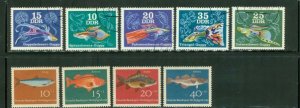 Germany Fishes , 9 stamps