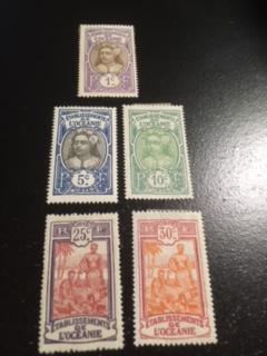 French Polynesia sc 21,25,27,34,36 MHR