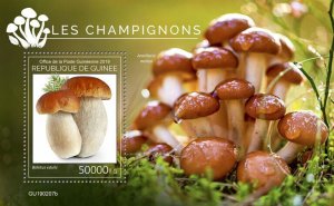 Guinea 2019 MNH Mushrooms Stamps Boletus Armillaria Fungi Nature 1v S/S