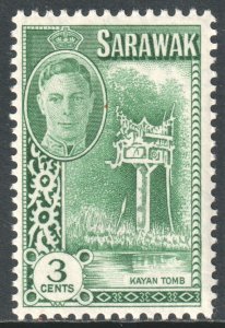 Sarawak Scott 182 - SG173, 1950 George VI 3c MH*