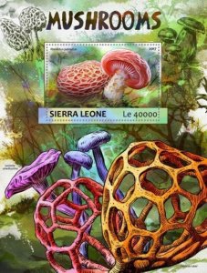 Sierra Leone - 2017 Mushrooms - Stamp Souvenir Sheet - SRL17301b