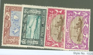 St. Pierre & Miquelon #136-139 Unused Multiple