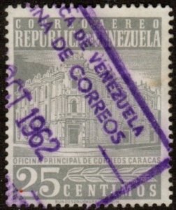 Venezuela C662 - Used - 25c Main Post Office, Caracas (1958)