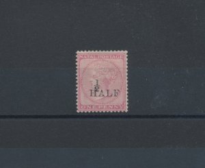 1877 NATAL, SG. 85 - ½ d. on 1 d. rose , MH*