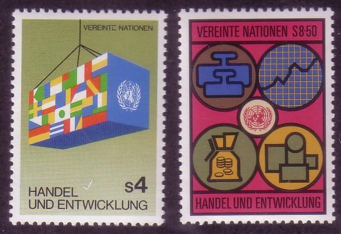 UN Vienna Sc# 35 / 36 World Trade Program MNH