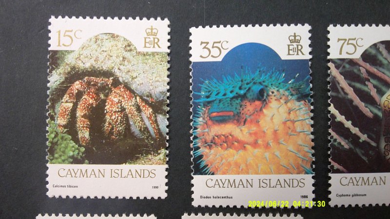 Cayman Islands 1986 Sealife Definitive Issue Scott# 562-573 complete MNH XF (12)