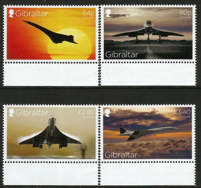 Gibraltar 2019 Concorde 50th Anniversay 4v Set Of Stamps MNH