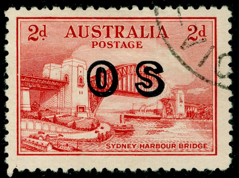 AUSTRALIA SGO134, 2d scarlet, FINE USED.