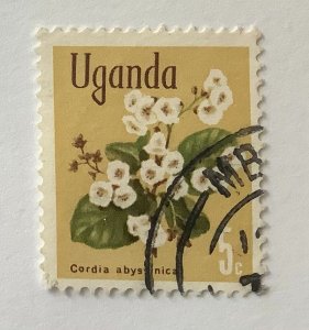 Uganda 1969 Scott 115 used - 5c, Flowers, Cordia abyssinica