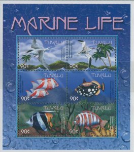 Tuvalu 2000 SG889a Marine Life sheetlet MNH