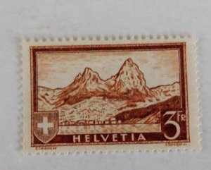 Switzerland #209 Mint/G/LHR/OG/back crease, The Mythen, 1931