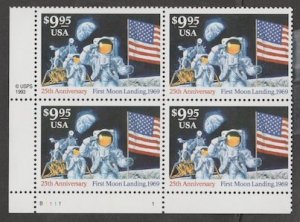 U.S. Scott #2842 Space - Man on the Moon Stamp - Mint NH Plate Block