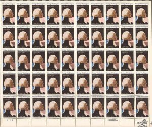 US Stamp - 1982 George Washington 50 Stamp Sheet  #1952