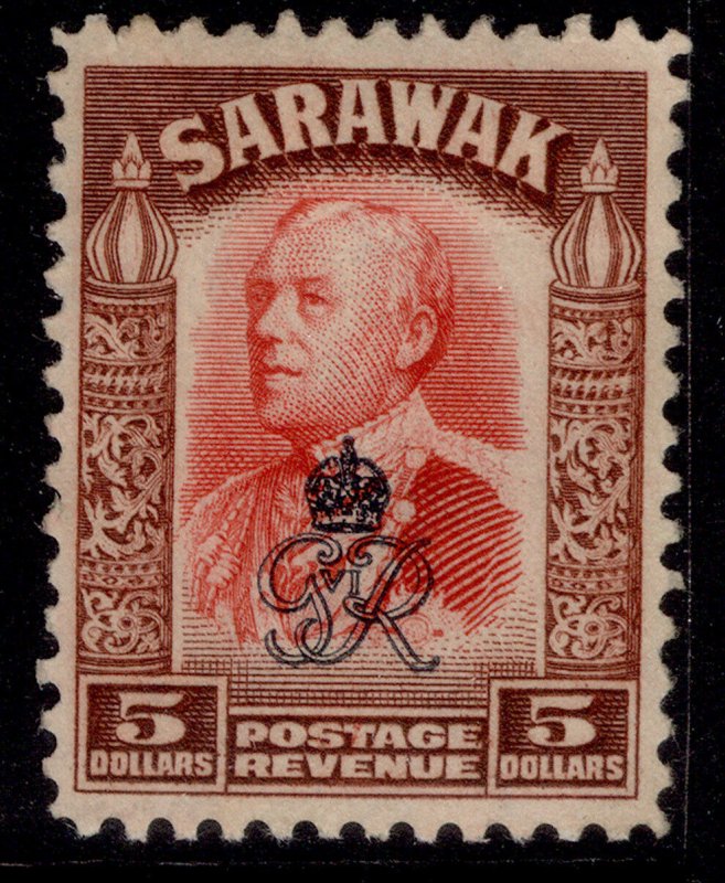 SARAWAK GVI SG164, $5 scarlet & red-brown, M MINT. Cat £13. 