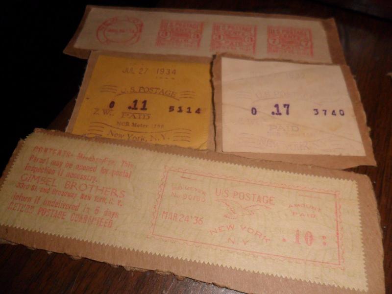 used Machine dated label Collection from 1920's to 1950's