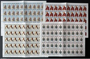 1990 Tanzania Mi. 694 - 697 boards Pope John Paul II Pope John Pope John-