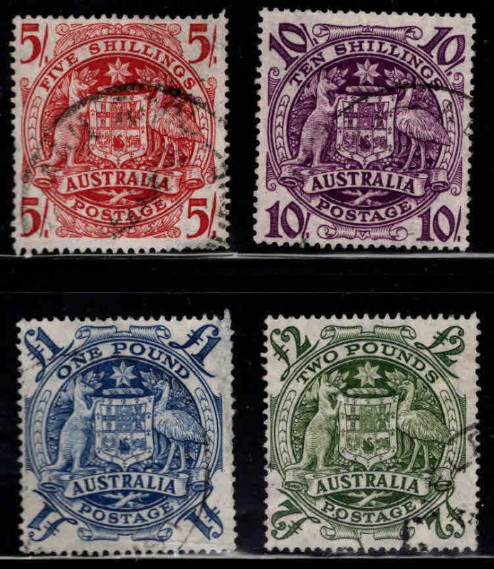 Australia Scott 218-221 Used 1949-1950 Coat of Arms set CV $37.50