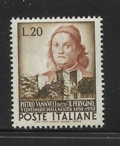 Italy 581 Pietro Vannucci single MNH Light Gum Toning
