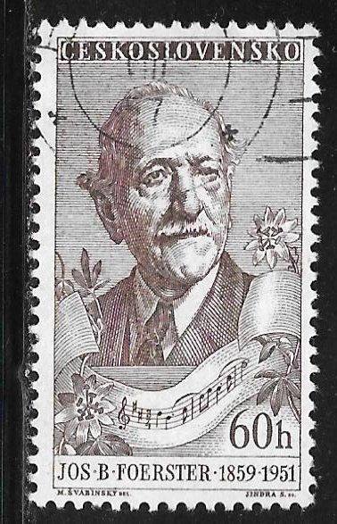 Czechoslovakia 804: 60h J. B. Foerster (1859-1951), used, VF