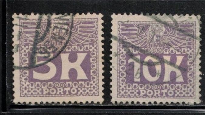 AUSTRIA Scott # J45-6 Used - Postage Dues