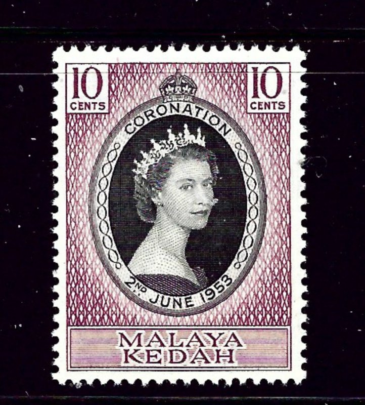 Malaya - Kedah 82 MH 1953 QEII Coronation