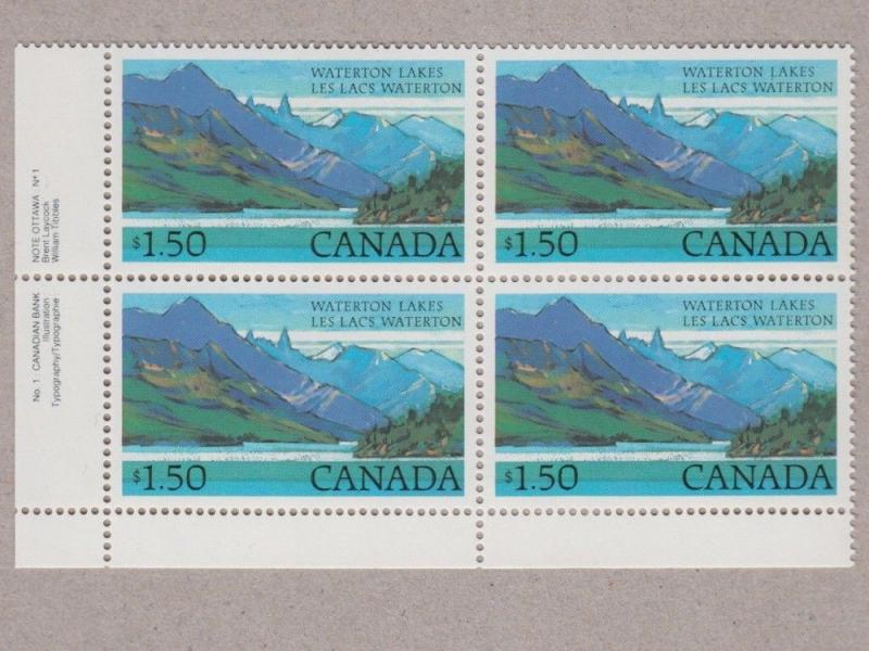ma. ERROR Variety XTRA ROCK in LL block 4 stamps MNH Canada 1982 #935ii [ec91]