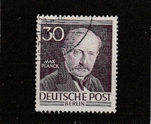 Germany  Scott#  9N92  Used  (1953 Max Planck)