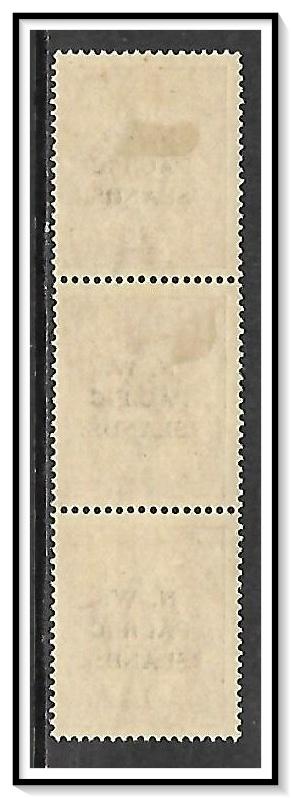 North West Pacific Islands #16 Vertical abc Strip of 3 MHR