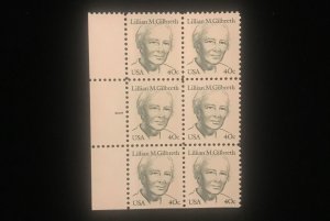 1868 Plate Block of 6, MNH