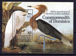 Dominica 1985 Audubon Birds Mint MNH Miniature Sheet SC 895