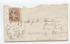 1866 McGonigles OH station agent C. & I. J R.R. cover #65 [S.2893]