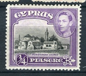 CYPRUS; 1938 early GVI issue Mint hinged 3/4Pi value 