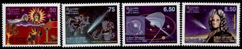 Sri Lanka 782-5 MNH Halley's Comet, Edmond Halley, Space